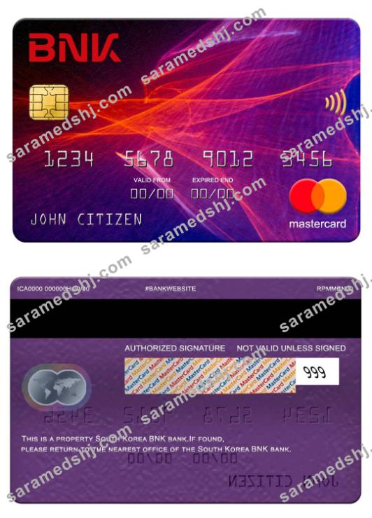 South Korea BNK bank mastercard